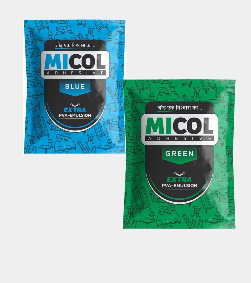 MICOL BLUE and GREEN furniture grade adhesive economical for bulk furniture industries